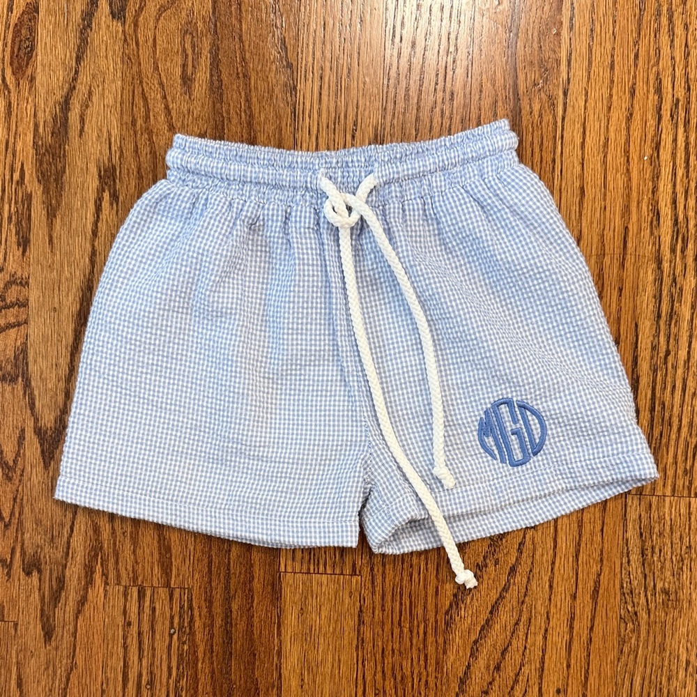Cecil and Lou Monogrammed “MDG” swim Trunks 3T